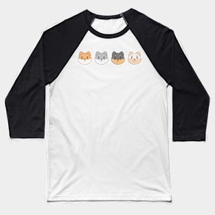 Shiba Inu Puppy Pattern Baseball T-Shirt
